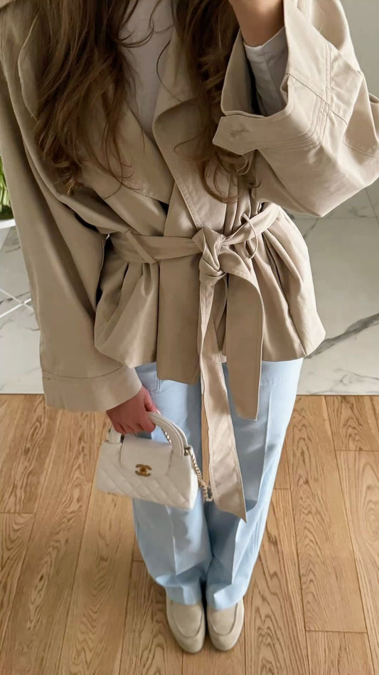 Trenchcoat mit Gürtel Beige